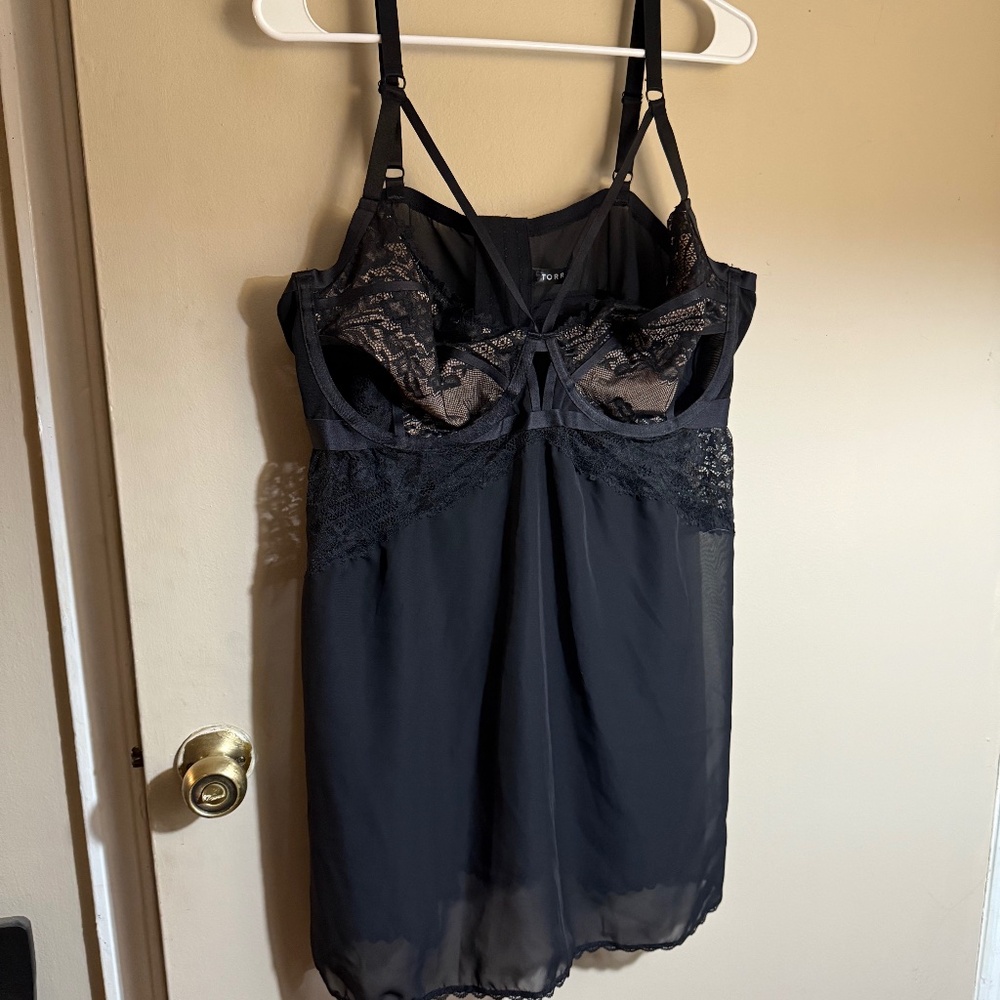 Torrid babydoll lingerie with underwire